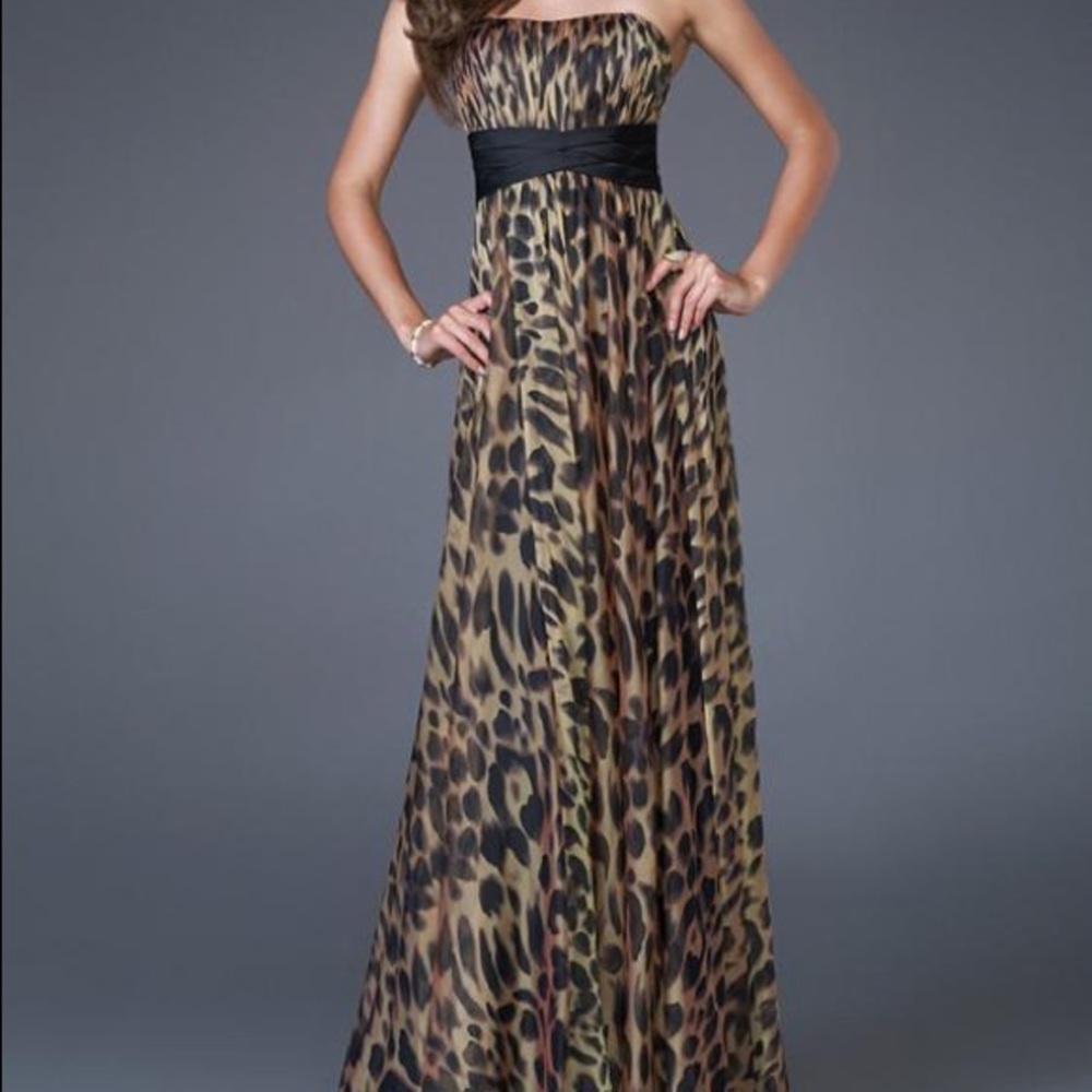 Leopard print La Femme gown!